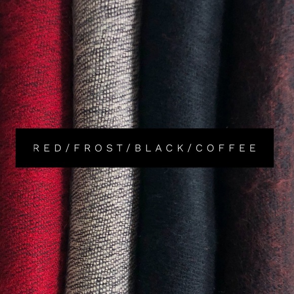 Coffee Pashmina Boho Wool Sourced/Made in Nepal - Picture 5 of 7